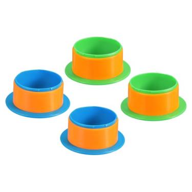 Imagem de PATIKIL Alça retrátil de 10 cm, 4 peças, dispensador de filme extensível, dispensador de plástico para 76 mm acima do núcleo de móveis, embalagem móvel, azul/verde