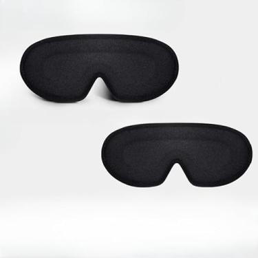Imagem de Máscara De Dormir 3D Tapa Olhos Blackout Ajustável Para Descanso e Viagens (2un，Preto)
