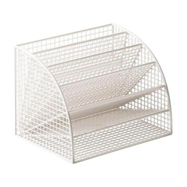 Imagem de Llazsybz Organizador de Documentos em Formato de Leque, Prateleira Que Economiza Espaço, Suporte de Mesa, Acessórios Modernos para Escritório, Decoração de Gra, White and L, Tamanho real