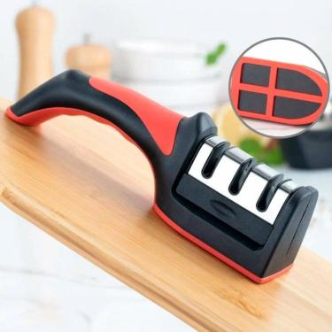 Imagem de Amolador Afiador De Facas 3 Opções De Afiar 