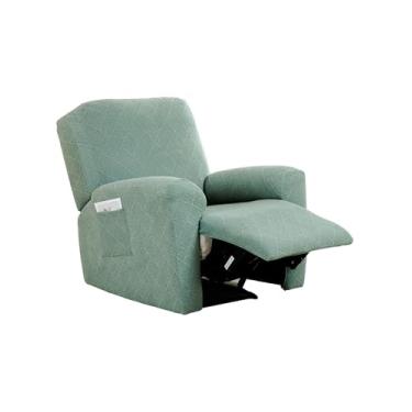 Imagem de CRFATOP Capas reclináveis de jacquard com braços 4 peças Lazyboy capa de cadeira reclinável antiderrapante para cadeira reclinável com bolsos de armazenamento, protetor de móveis para sala de estar