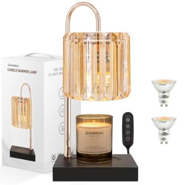 Imagem de Lâmpada aquecedor de vela, aquecedor de vela ajustável com temporizador, presentes de aniversário para mães mulheres amigas, lâmpada aquecedor de cera para velas de pote com cabeça grande, âmbar