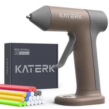 Imagem de Pistola de cola quente sem fio Katerk 30s Fast Heating com 20 bastões