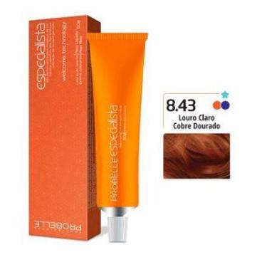 Imagem de Coloração Especialista Probelle 8.43 Louro Claro Cobre Dourado 50 G