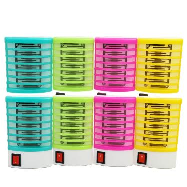 Imagem de Luminaria Mata Mosquito Pernilongo Kit com 8 unidades Eletrônico LED 2 em 1 Armadilha de Insetos e Luz Noturna Bivolt Colorido Dengue