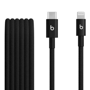 Imagem de Cabo Usb-c Para Lightning Trançado Com 1,5m Preto Relâmpago - Beats - Mdgk4ll/a - Bivolt