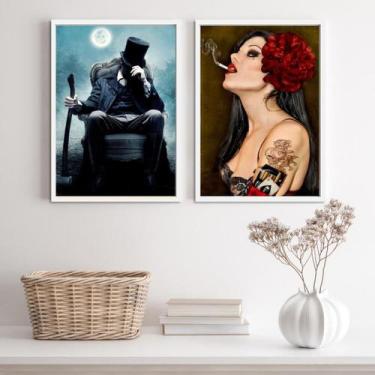 Imagem de Kit 2 Quadros Umbanda Tranca Ruas/Maria Padilha 33x24cm - Quadros On-L