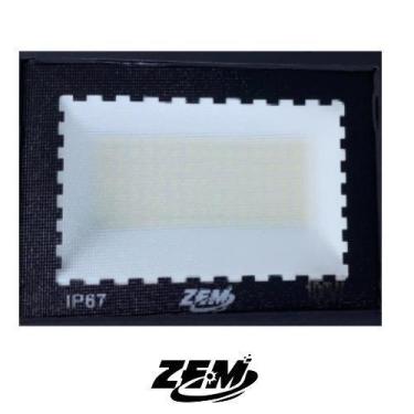 Imagem de Refletor Led 100W Bivolt Branco Frio 6500K Econômico Bivolt - ZEM