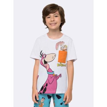 Imagem de Pijama Manga Curta Infantil Masculino Flintstones Yabba Dabba Doo - Ve