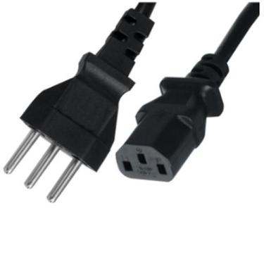 Imagem de Cabo De Força Energia 3 Pinos 5,0 Metro Novo Padrão Monitor - A.R Vari