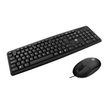 Imagem de Kit Mouse Standard 0106 Com Teclado Basic 0014 Bright USB Cor Preto