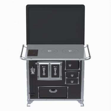 Imagem de Fogao a Lenha GII N 2 Gab Sec Preto com Tampa Cald Saida Esquerda