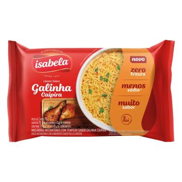Imagem de Macarrão Instantâneo Lámen Galinha Caipira Zero Fritura Isabela 75g