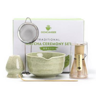Imagem de Conjunto Matcha Conjunto de chá japonês Ochcahser com tigela Matcha 50