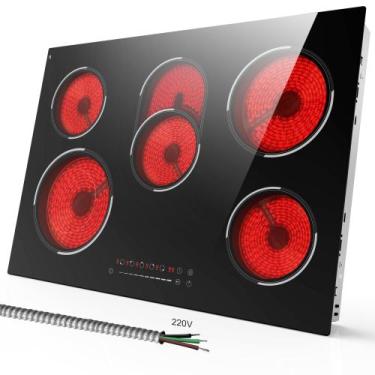 Imagem de Fogão elétrico Traenvir 30 polegadas 5 queimadores 8400W 220V-240V