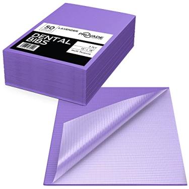 Imagem de Pruvade Babadores Dentários - Pacote De 50 Babadores Descartáveis Para Adultos Para Dentista, Alimentação, Tatuagem - Lençóis Médicos Impermeáveis De 3 Camadas De 13" X 18" Para Piercing, Estação De