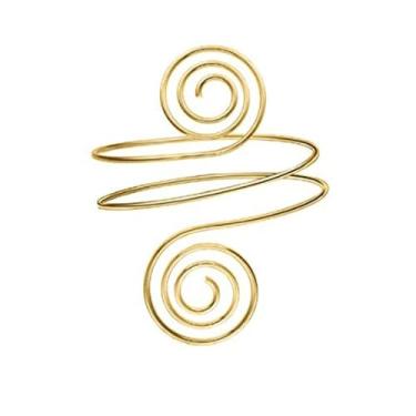Imagem de Bracelete de braço dourado prateado para mulheres, aberto ajustável, espiral, braçadeira, asas de anjo, minimalista, para parte superior do braço, joia, joia de festa, 1, não, Sem Pedra Preciosa