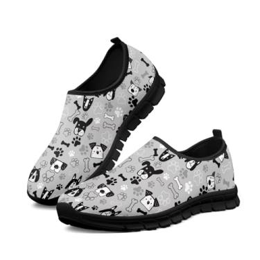 Imagem de xixirimido Tênis feminino sem cadarço, casual, cano baixo, antiderrapante, confortável, respirável para caminhada, tênis, Pata de cachorrinho, 35