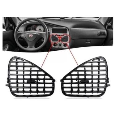 Imagem de Par Difusor Ar Painel Central Palio Fire 2002 A 2013 Preto