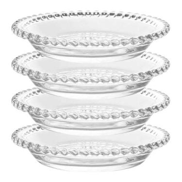 Imagem de Conjunto de 4 Pratos em Cristal Pearl Wolff 14cm