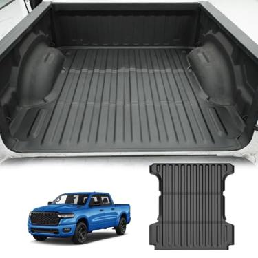 Imagem de TTX LIGHTING Tapete de cama de caminhão de 1,77 m adequado para Dodge Ram 1500/1500 RHO 2019-2024 2019-2024 Acessórios clássicos, Ram 1500 TPE para todos os climas Ram 1500 TPE Heavy Duty Tapete de