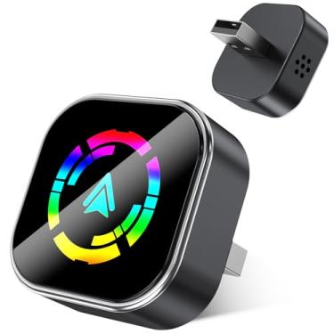 Imagem de SIWMER Conversor Plug-and-Play CarPlay, converte com fio para conexão sem fio, CarPlay sem fio 2 em 1 e adaptador automático Android, conexão rápida, adequado para portas USB/USB-C, tamanho compacto