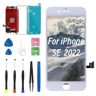 Imagem de Para iPhone SE 2022 3rd Screen Substituição LCD Branco 4,7 polegadas Display Touch Digitalizador Substituição Montagem com A2783 A2595 A2785 A2782 A2784