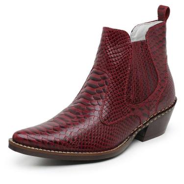 Imagem de Botina Masculina Bico Fino Anaconda Country JNA SHOES Cobra