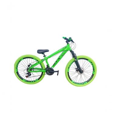 Imagem de Bicicleta 26 Gta Rebel Freeride Dh Cor Verde 21v Freio A Disco Aros Vmaxx Pneu Flame Verde