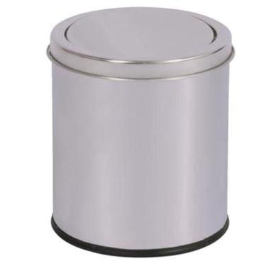 Imagem de Lixeira Inox Tampa Basculante Multiuso Banheiro Cozinha 5 L