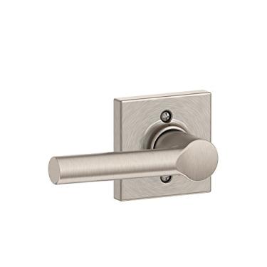 Imagem de Alavanca Broadway da Schlage Lock Company com acabamento de Collins que não gira, níquel acetinado (F170 BRW 619 COL)