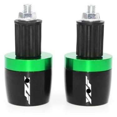 Imagem de Acessórios de motocicleta Alumínio CNC Pegas de Mão Tampa de Extremidade da Barra Compatível com Y&AMAHA YZF R1 YZF R6 YZFR6 YZF R125 YZFR15 R25 YZF R3 YZF YZF (B-Green)