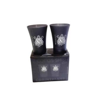 Imagem de Copo Corinthians Prime Shot Preto Allmix 60Ml Do Timao