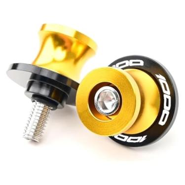 Imagem de BYYINGSUS Parafusos de 8 mm para motocicleta, bobinas de braço oscilante, parafusos de suporte deslizantes compatíveis com Z1000 Z 1000 Z1000SX 2016 2017 2018 2019 2020 (Z1000 dourado)