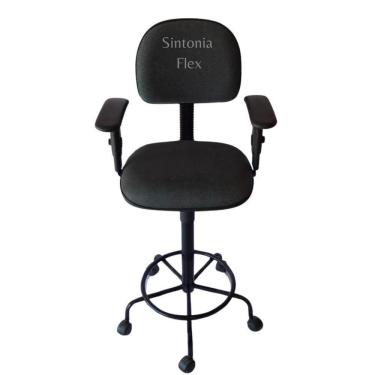 Imagem de Cadeira Secretaria Caixa Alta Braço Regulagem Altura Estrela