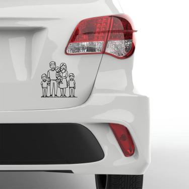 Imagem de Adesivo Para Carro Famiília Feliz Mod65