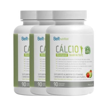 Imagem de Kit 3x Belt Calcio Bariatric 270 Pastilhas - Limao Com Morango