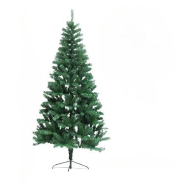 Imagem de Árvore de Natal Completa Pinheiro 2,10m - 600 Galhos Cheia Premium Verde, Decoração Premium para Casa e Festas(180cm 400Galhos - Pé Ferro)