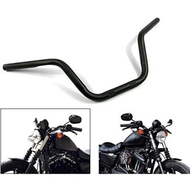 Imagem de Suporte para motocicleta 2,54 cm 25 mm Ace Cafe Racer Clubman guidão barra guidão barra para Harley Davidson Sportster XL883 1200COBIKE preto ST-00