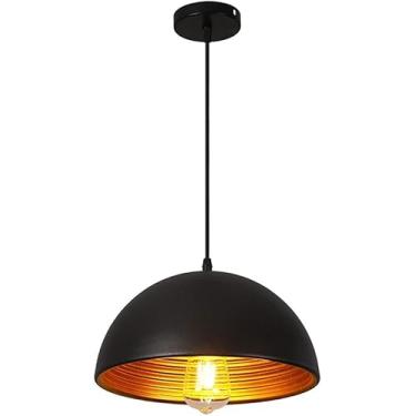 Imagem de Lustres pretos loft, luminárias pendentes rústicas americanas de fazenda, luminárias nostálgicas de bar e restaurante, designer, decoração moderna