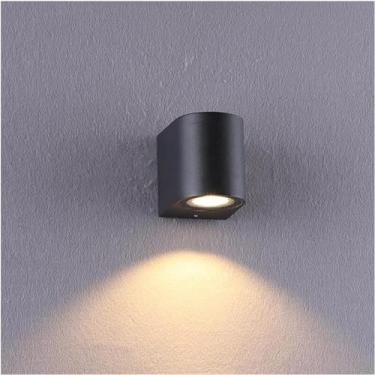 Imagem de Luminária de parede LED para iluminação externa, luminária externa para varanda, à prova d'água, IP65, luminárias de parede para jardim (preto, 80x65x70cm, branco frio)
