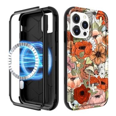 Imagem de LISEVO Capa para iPhone 15 Pro Max - Compatível com MagSafe Women Cute Girls Capa protetora magnética para celular design de cogumelo resistente à prova de choque Funda para Apple 15 Pro Max Cases