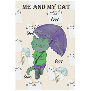 Imagem de Me and my cat: Notebook diary for cat lovers, cute cats, .cats notebook, Notebook for girls and women, cat notepad, 120 pages, (6.14x9.21) inch Blank Paper