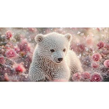 Imagem de Bimkole Kits de arte de diamante de formato especial grande para adultos, pera, 5D, faça você mesmo, conjunto de bordado de strass com diamantes, arte, flores, animais, por números, ponto-cruz