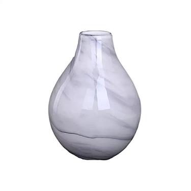 Imagem de Vasos para decoração moda imitação de mármore padrão vaso de vidro ornamento decoração de mesa casa arranjo de flores vasos hidropônicos para centros de mesa (cor: C) (B)