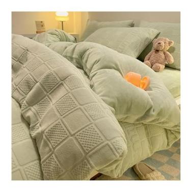 Imagem de Queen e King Size Flanela Leite, Fofo e Quente com Fecho de Zíper, Capa de Edredão para Capa de Edredom de Inverno Completo (Cor: 1, Tamanho: 220 * 240 cm-4pcs) (9 200 * 230 cm)