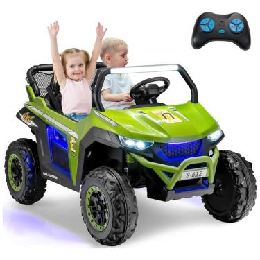 Imagem de Carro Elétrico Infantil, Jeep com Controle Remoto, 2 Lugares, Suspensão de Mola, Partida Suave, Música via Bluetooth e FM, 12V, Olakids