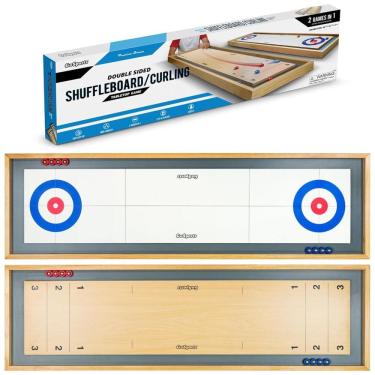 Imagem de Jogo de Mesa Shuffleboard e Curling 2 em 1, Clássico de Mesa ou Tamanho Gigante, Escolh...