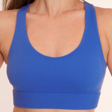 Imagem de Top Selene Sem Costura Canelado Microfibra S/ Bojo Reforçado Nadador A