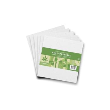 Imagem de Cartolina de cânhamo premium, 30 x 30 cm, pacote com 10 (branco)